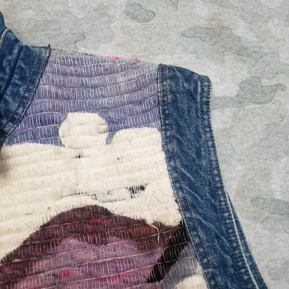Vintage Robert Comstock Vest Womens 10 Blue Tapestry Denim Sleeveless - Picture 5 of 12